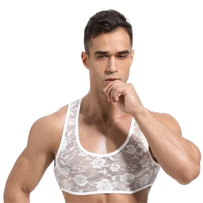 Sensual Sleeveless Sheer Lingerie Vest - Image 5