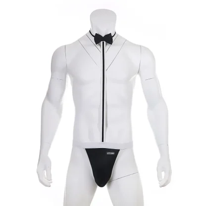 Sexy Bow Tie Waiter Bodysuit - Image 2