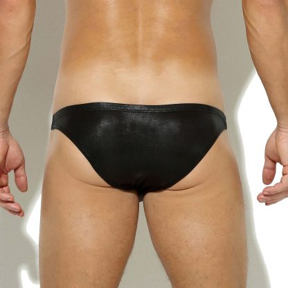 Sexy Stylish Faux Leather Brief - Image 3