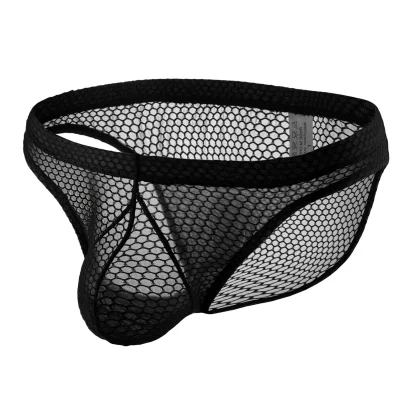 Transparent Fishnet Pouch Panties