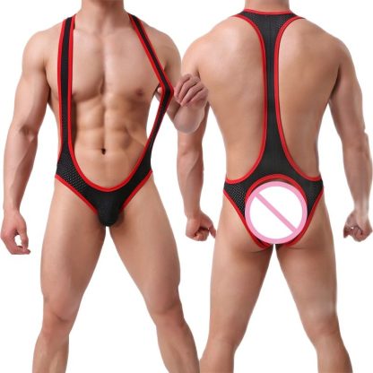 One-Piece Mesh Backless Bodysuit - Image 2
