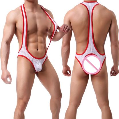 One-Piece Mesh Backless Bodysuit - Image 3
