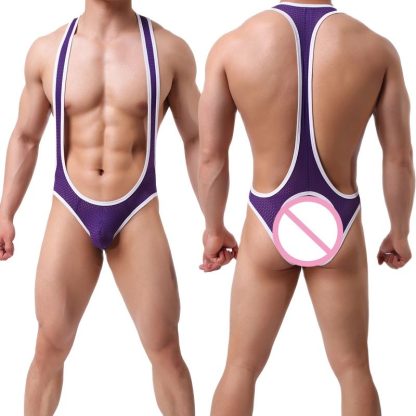 One-Piece Mesh Backless Bodysuit - Image 5