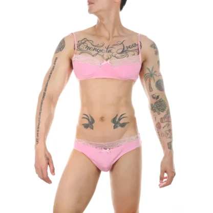 Lace-Trimmed Lingerie Set - Image 2