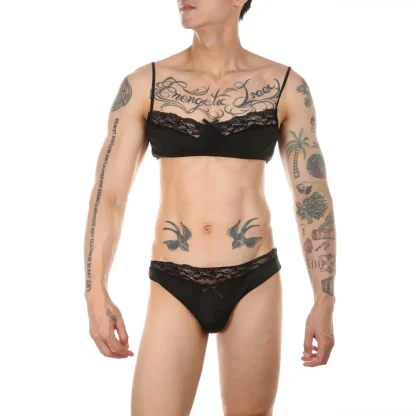 Lace-Trimmed Lingerie Set - Image 4