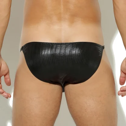 Erotic Stylish Faux Leather Mini Underwear - Image 3