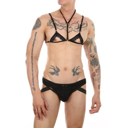 Sexy Lace Lingerie with Leg Ring Strap