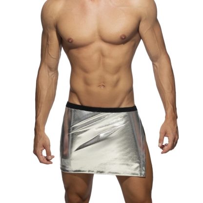 Metallic Side Split Skirt - Image 4