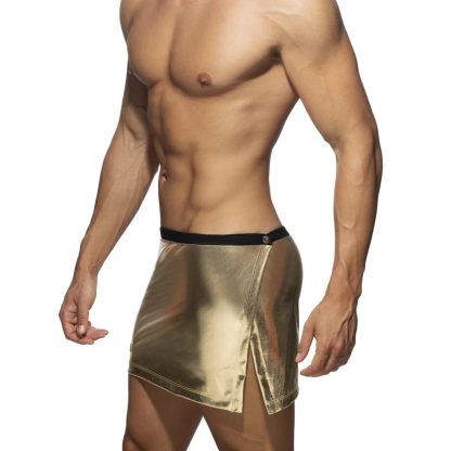 Metallic Side Split Skirt