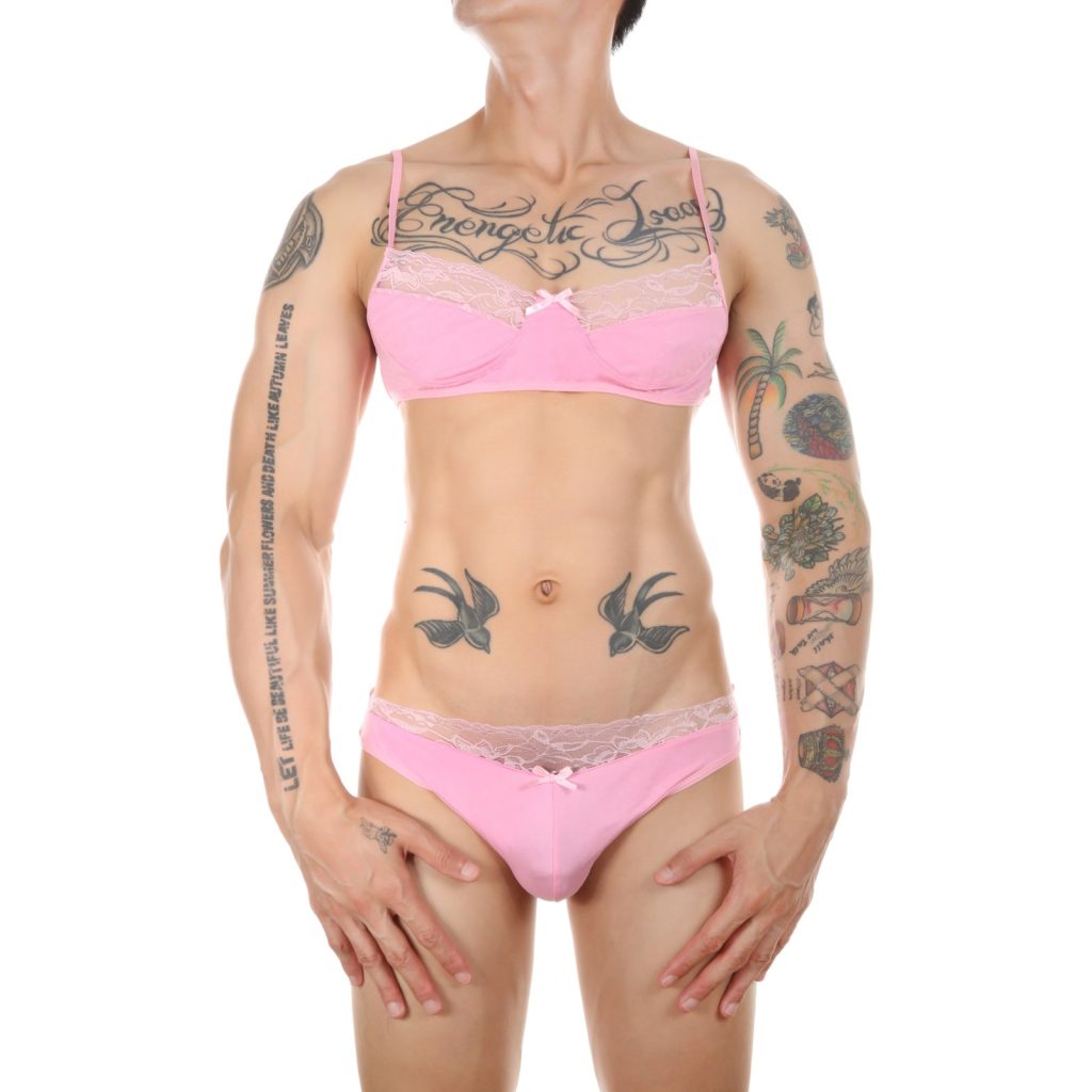 5pcs Sissy Lace Trimmed Panties Set