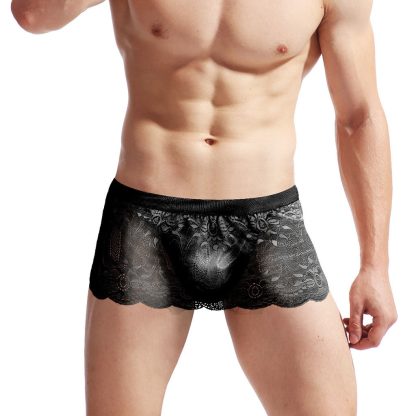 Sensual Elastic Boxer Brief with U-Convex Pouch