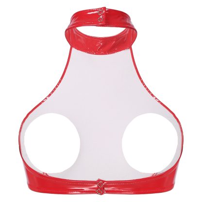 Glossy Open Cup Bra - Image 6